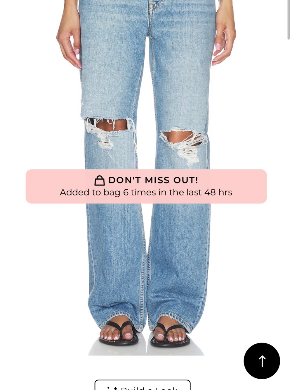 Grlfrnd Light Blue Distressed Wide Leg Jeans - Women